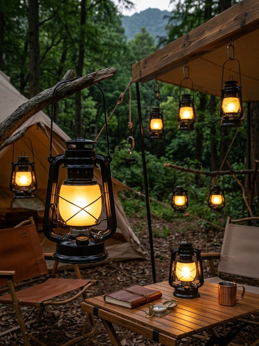 Old-Style Portable Glass Horse Lantern