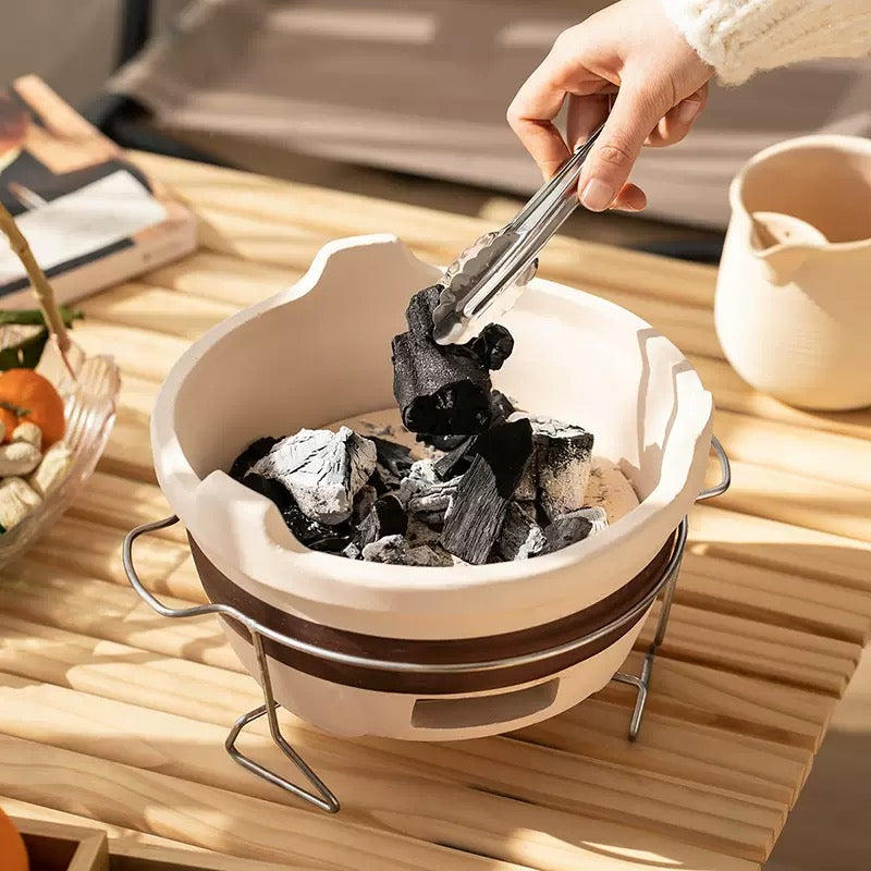 Ceramic Tea Kettle Stove, Clay Charcoal Fire Grill Pot