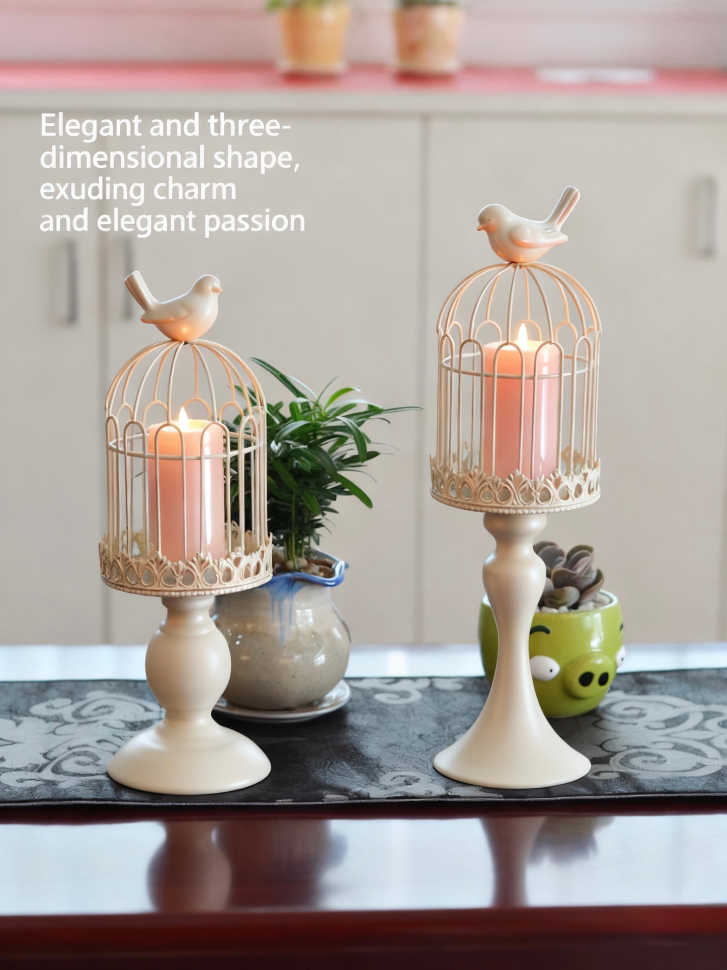 1 pair Birdcage candle holder 2 color