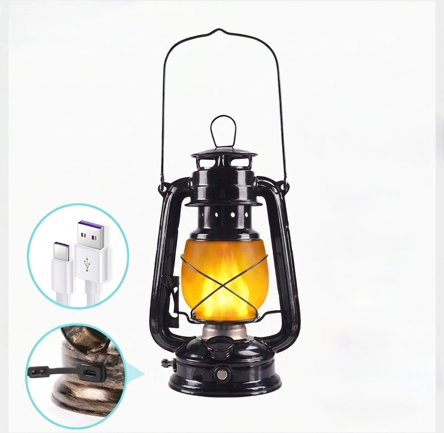 Old-Style Portable Glass Horse Lantern