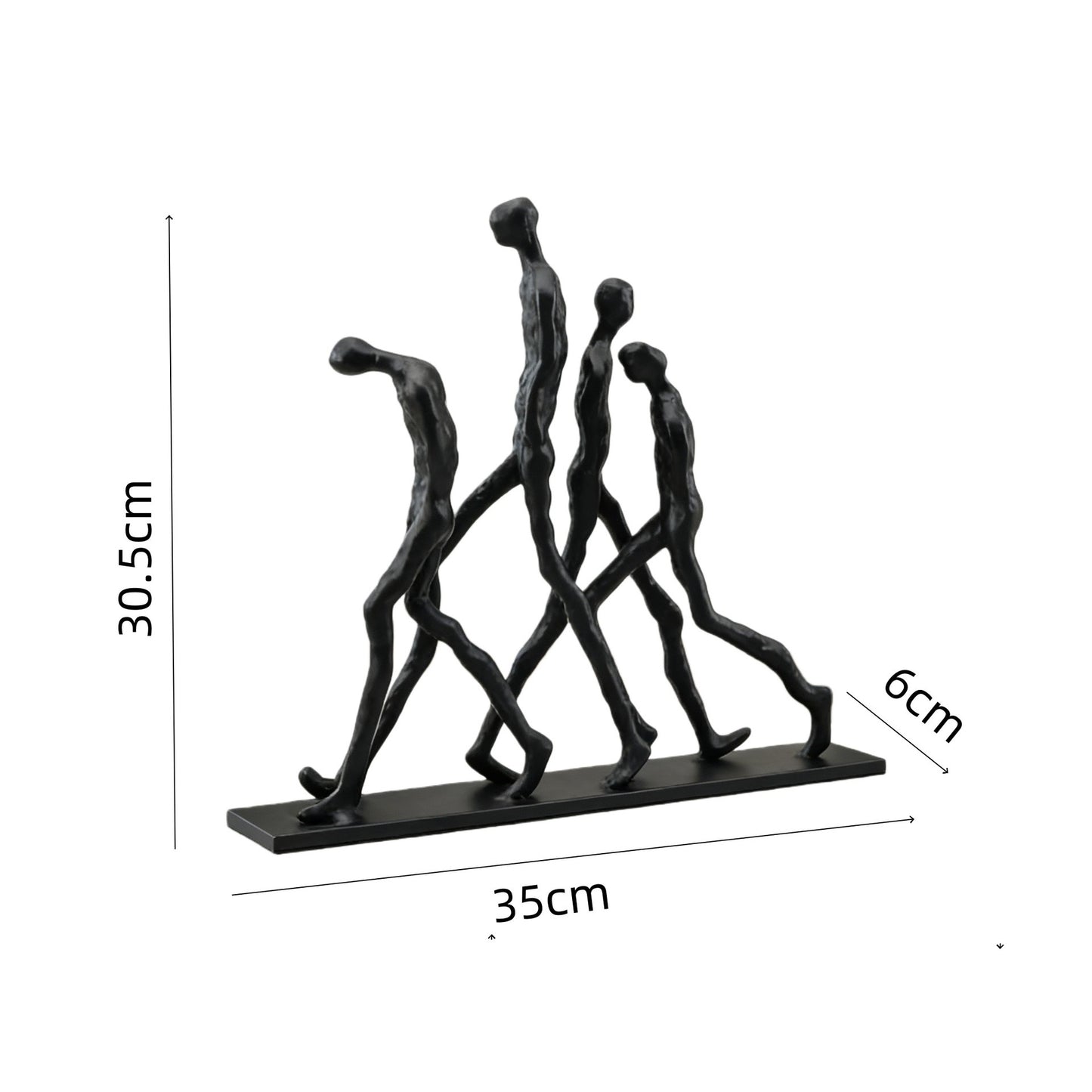 1pc Metal Abstract Humanoid Sculpture Art Piece