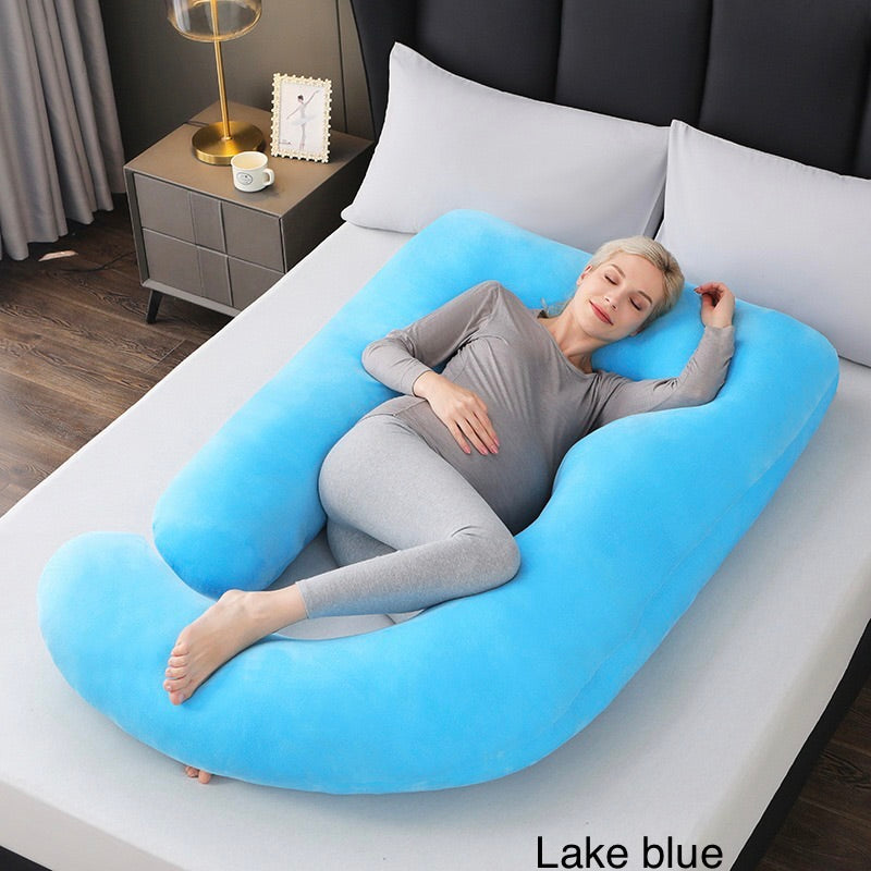 J-Shaped Pregnancy Pillow, 10 colors,80*140cm 3kg.