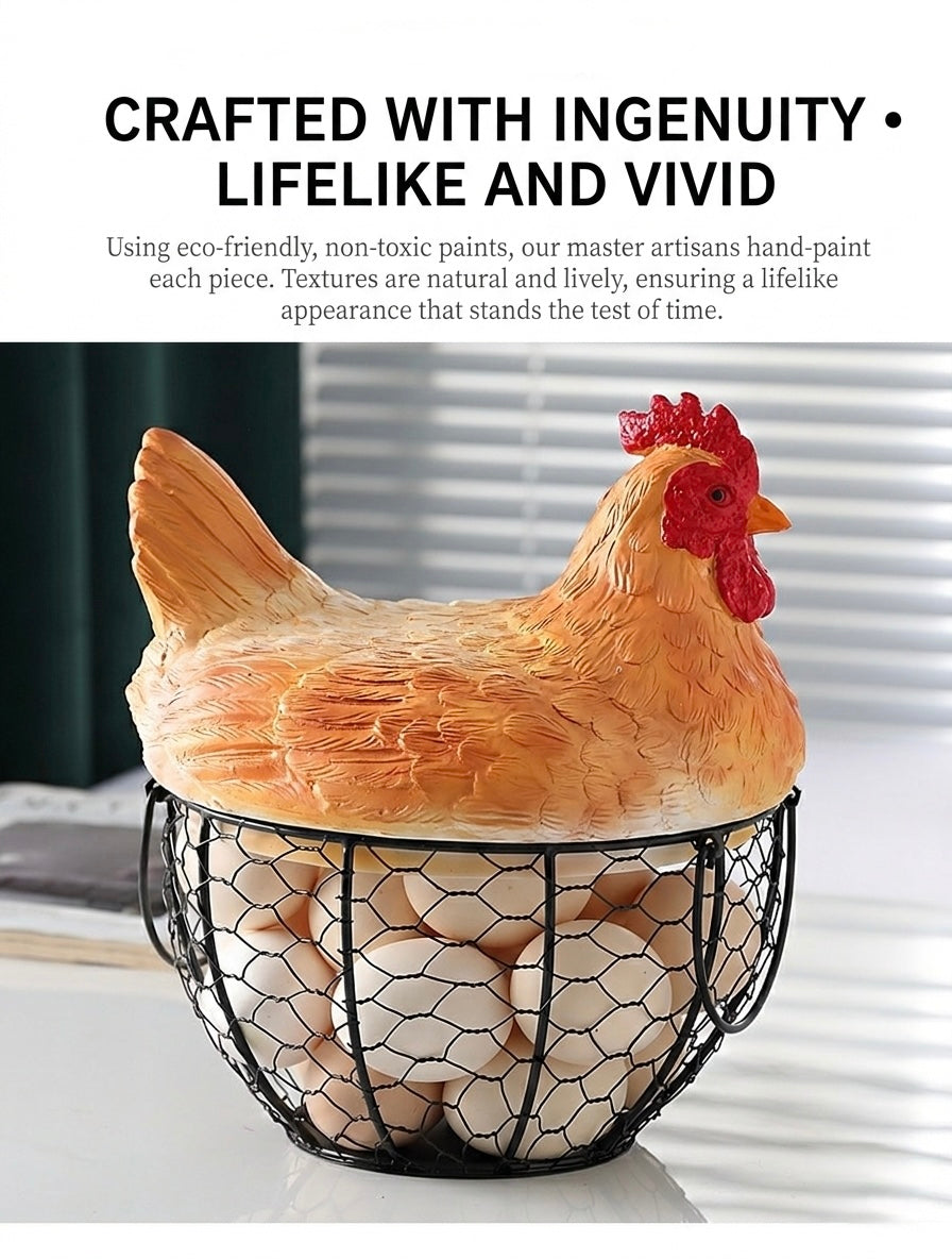 1pc Hen Storage Basket, Squirrel Storage Basket, Nut Storage Basket