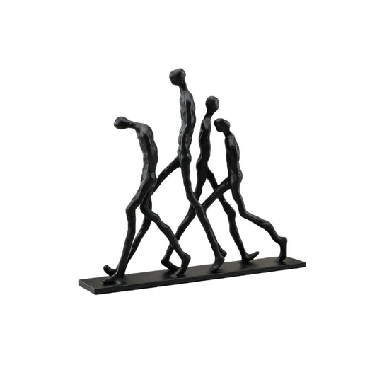 1pc Metal Abstract Humanoid Sculpture Art Piece