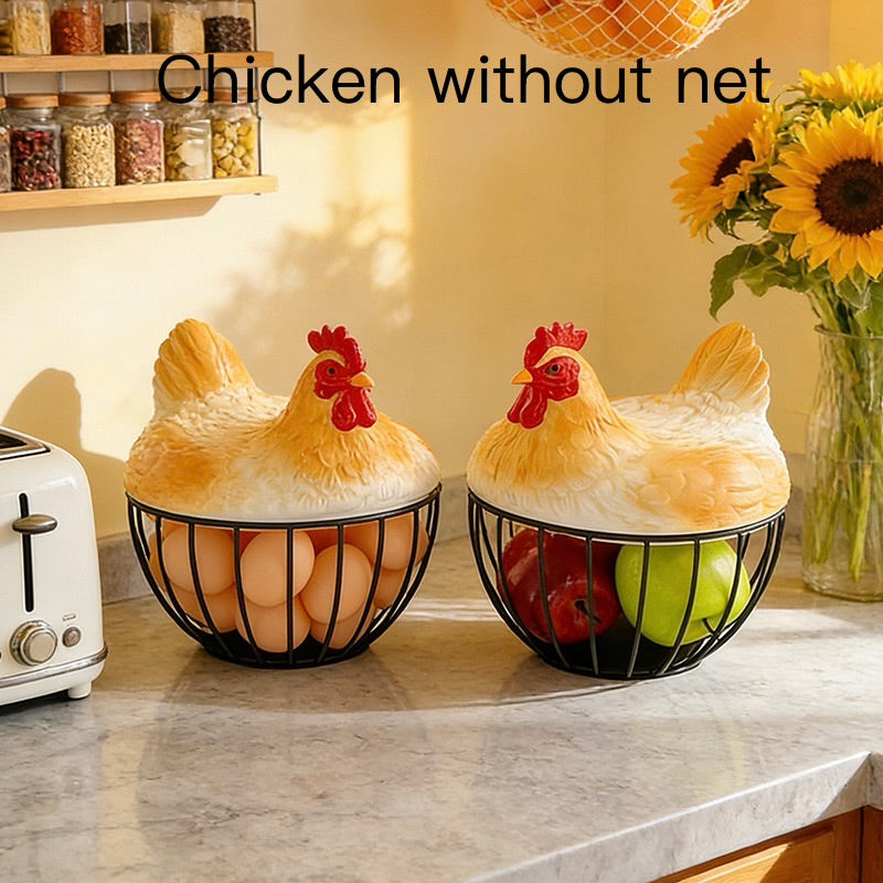 1pc Hen Storage Basket, Squirrel Storage Basket, Nut Storage Basket