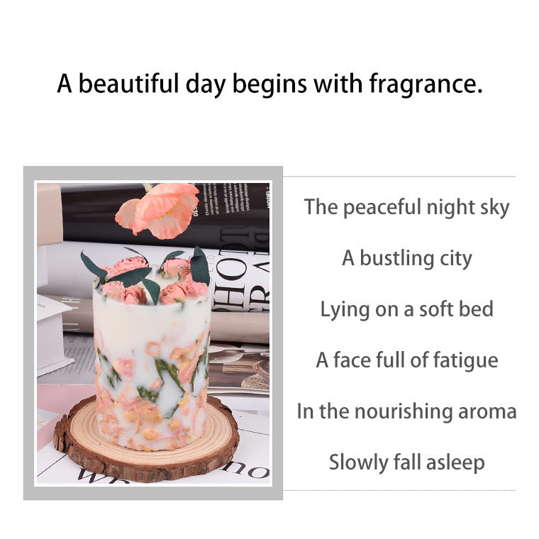 Scented candle rose