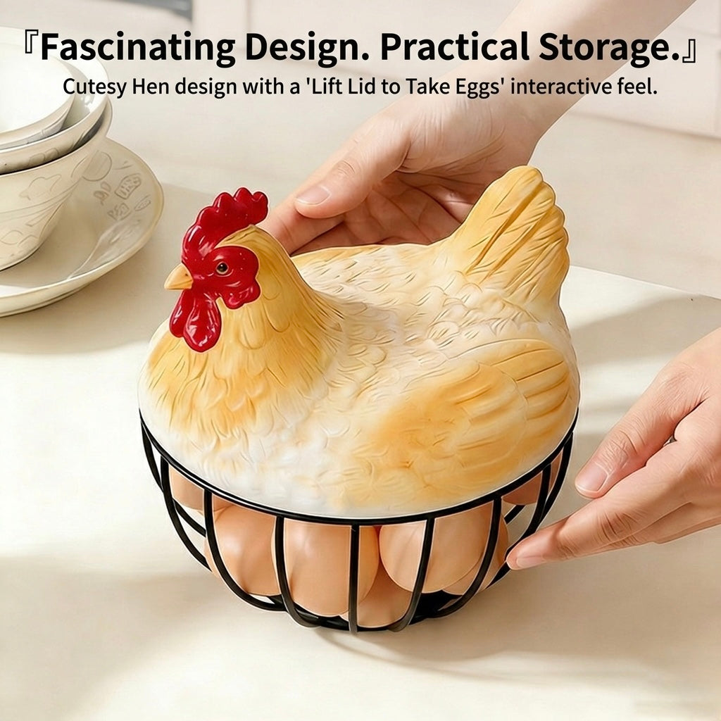 1pc Hen Storage Basket, Squirrel Storage Basket, Nut Storage Basket