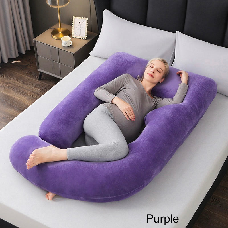 J-Shaped Pregnancy Pillow, 10 colors,80*140cm 3kg.