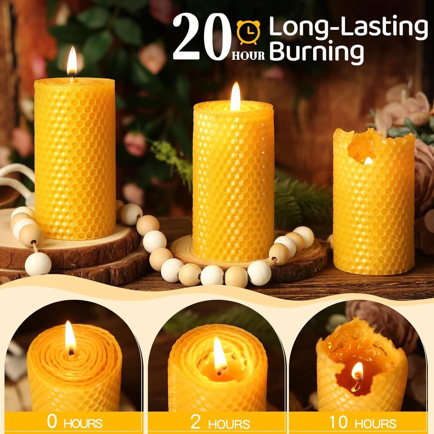 Natural Beeswax Candles