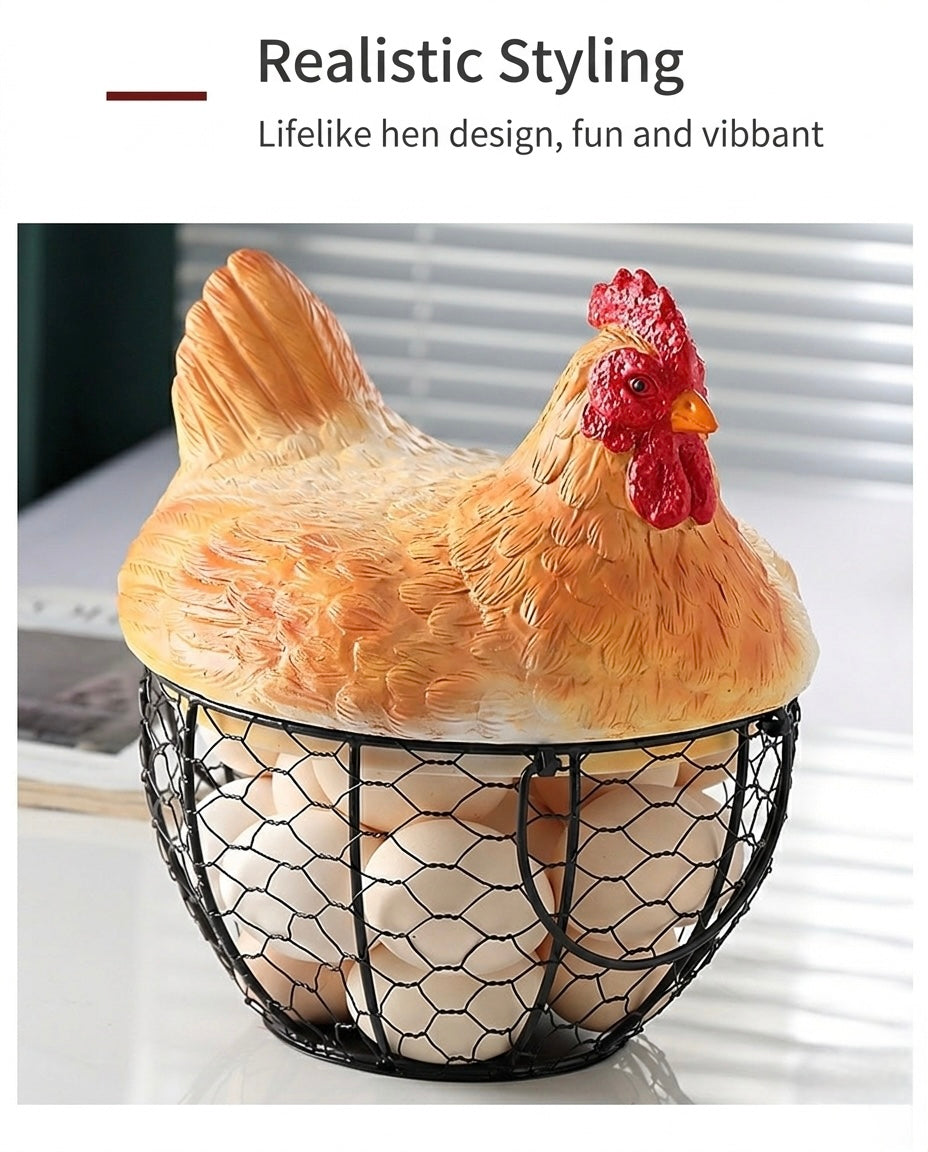 1pc Hen Storage Basket, Squirrel Storage Basket, Nut Storage Basket