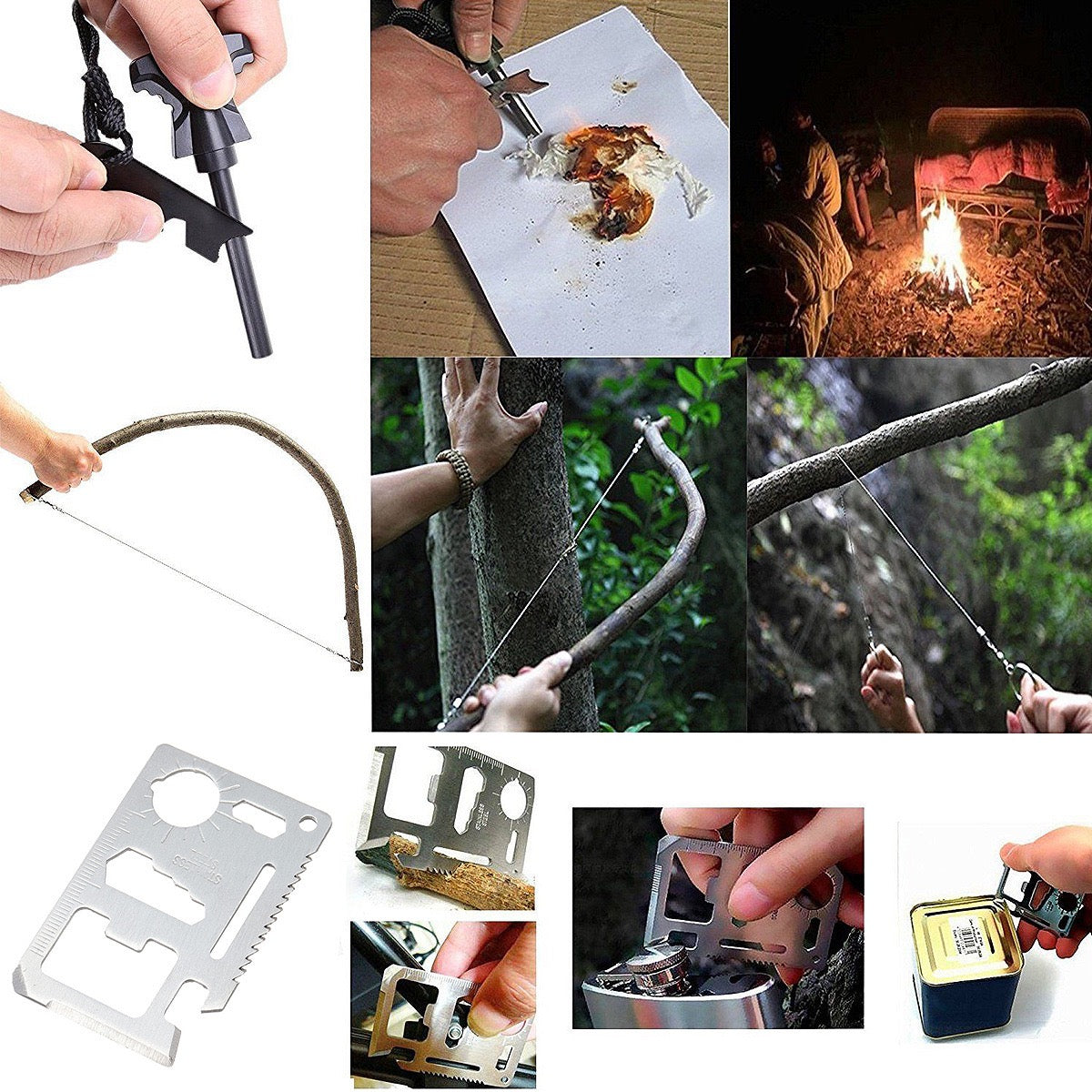 Outdoor emergency survival tools