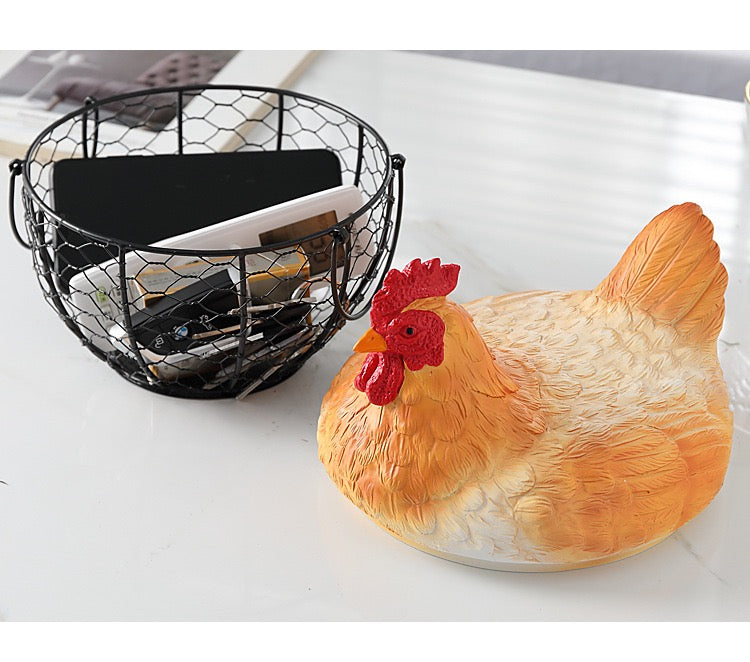 1pc Hen Storage Basket, Squirrel Storage Basket, Nut Storage Basket