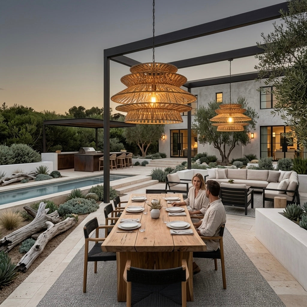 Natural Rattan Pendant Shade(shade only)