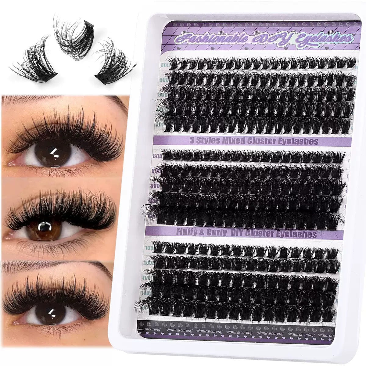 Natural D curl eyelashe extensions 10/12/14/16/18mm