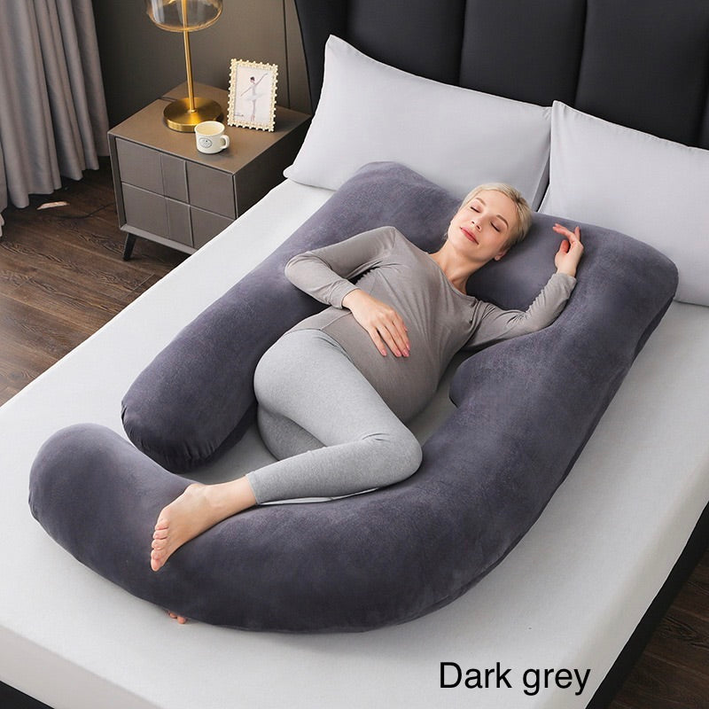 J-Shaped Pregnancy Pillow, 10 colors,80*140cm 3kg.