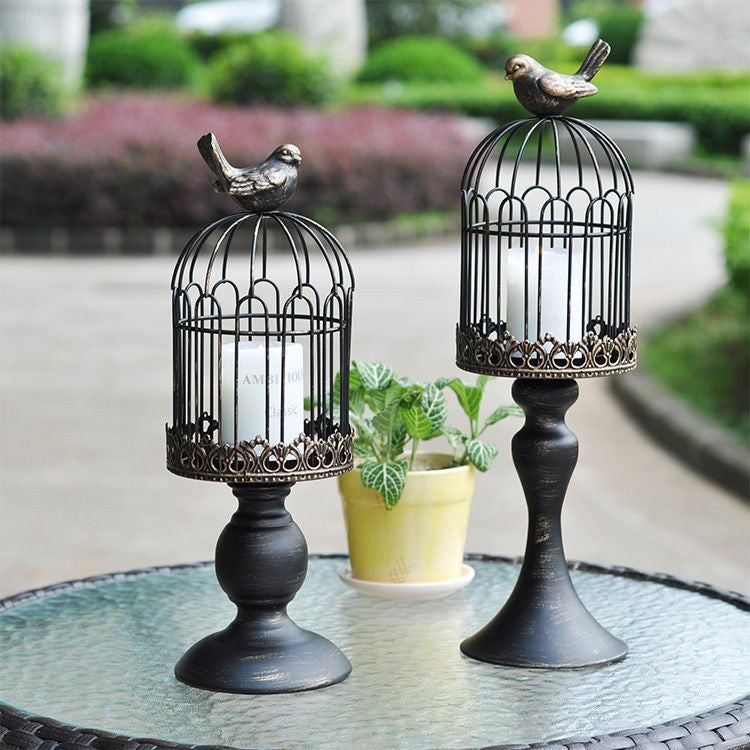 1 pair Birdcage candle holder 2 color