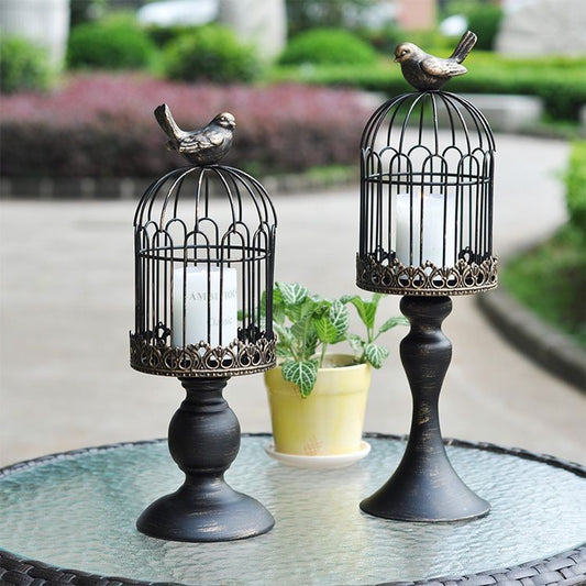 1 pair Birdcage candle holder 2 color