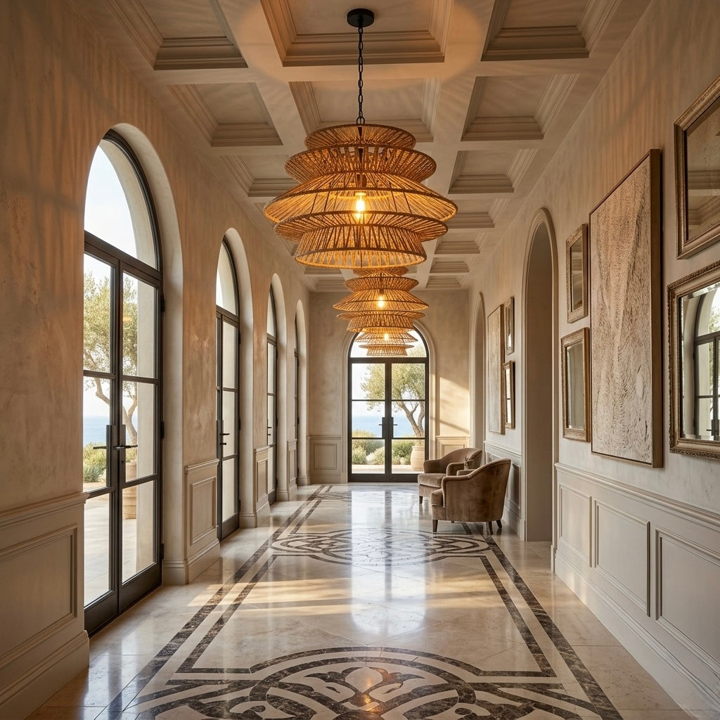 Natural Rattan Pendant Shade(shade only)