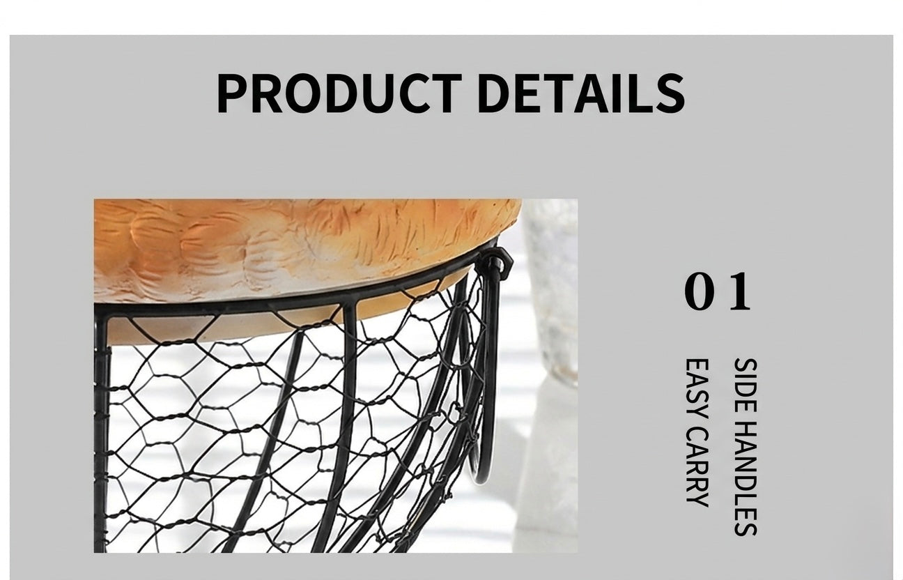 1pc Hen Storage Basket, Squirrel Storage Basket, Nut Storage Basket