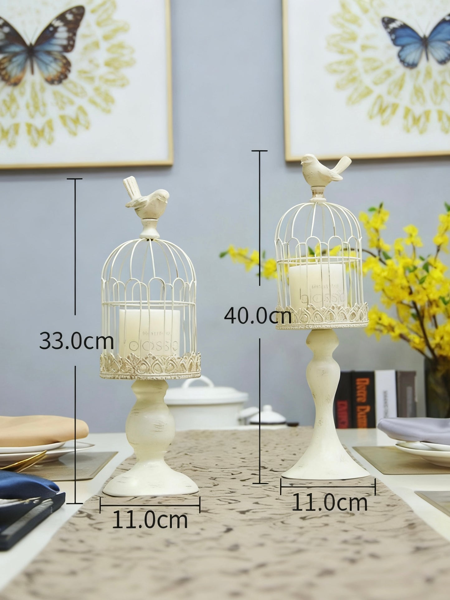 1 pair Birdcage candle holder 2 color