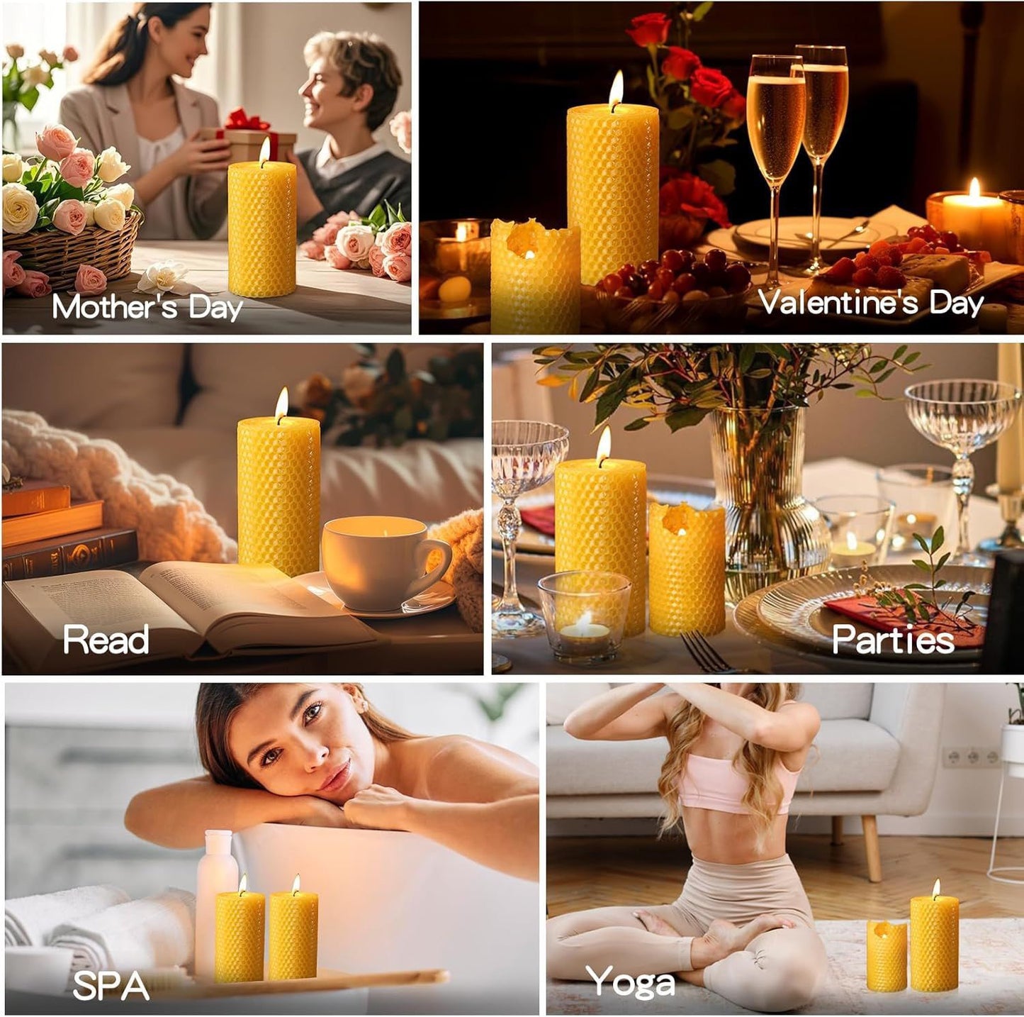 Natural Beeswax Candles