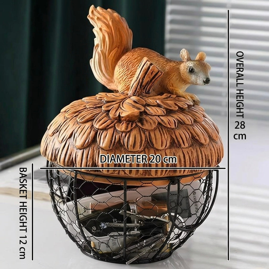 1pc Hen Storage Basket, Squirrel Storage Basket, Nut Storage Basket
