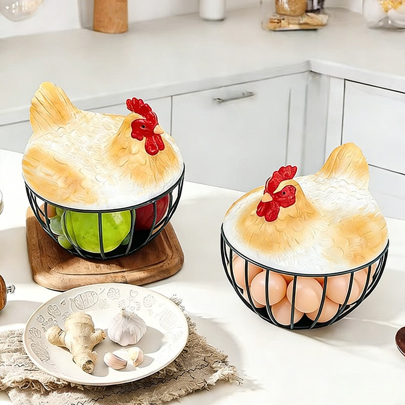 1pc Hen Storage Basket, Squirrel Storage Basket, Nut Storage Basket