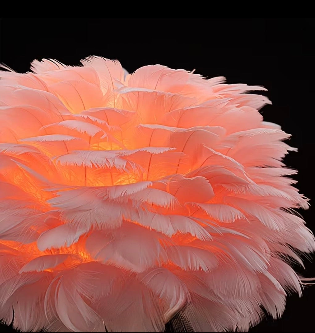 Artificial Feather Table Lamp