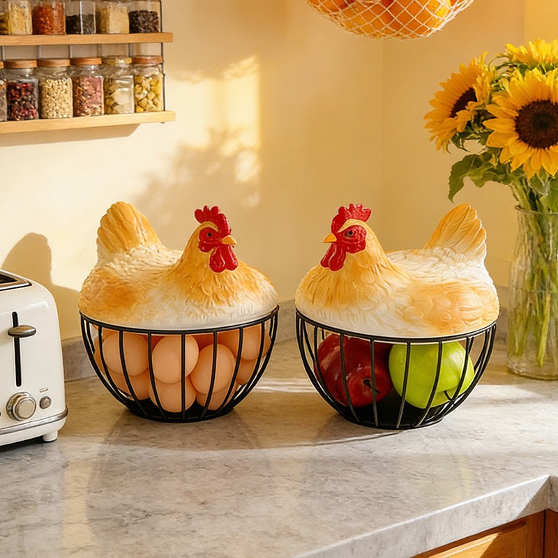 1pc Hen Storage Basket, Squirrel Storage Basket, Nut Storage Basket