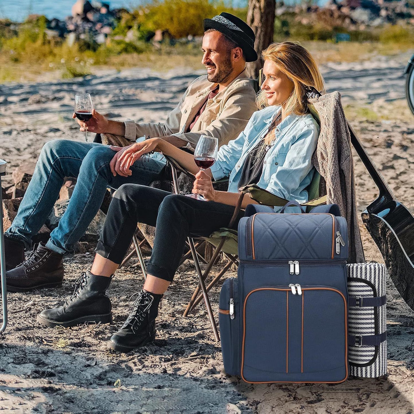 Picnic backpack for 4 people
