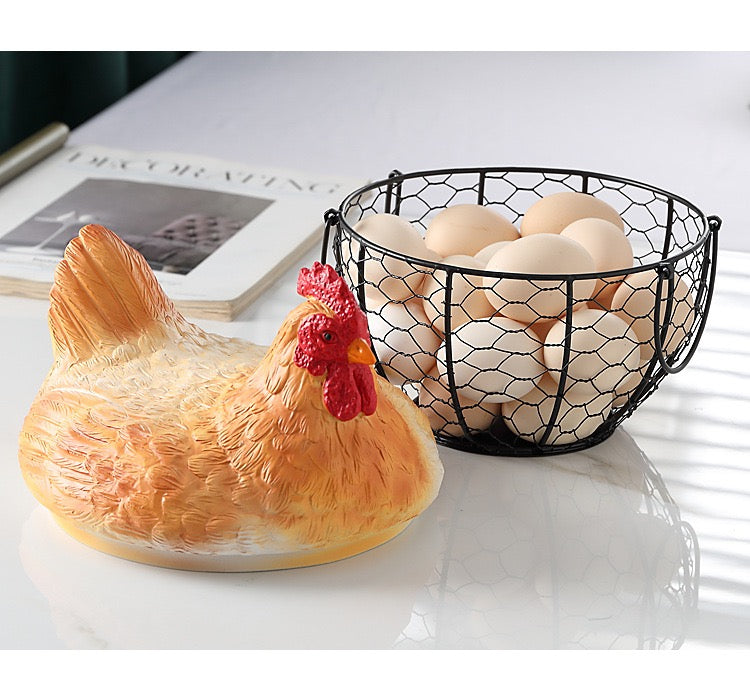1pc Hen Storage Basket, Squirrel Storage Basket, Nut Storage Basket