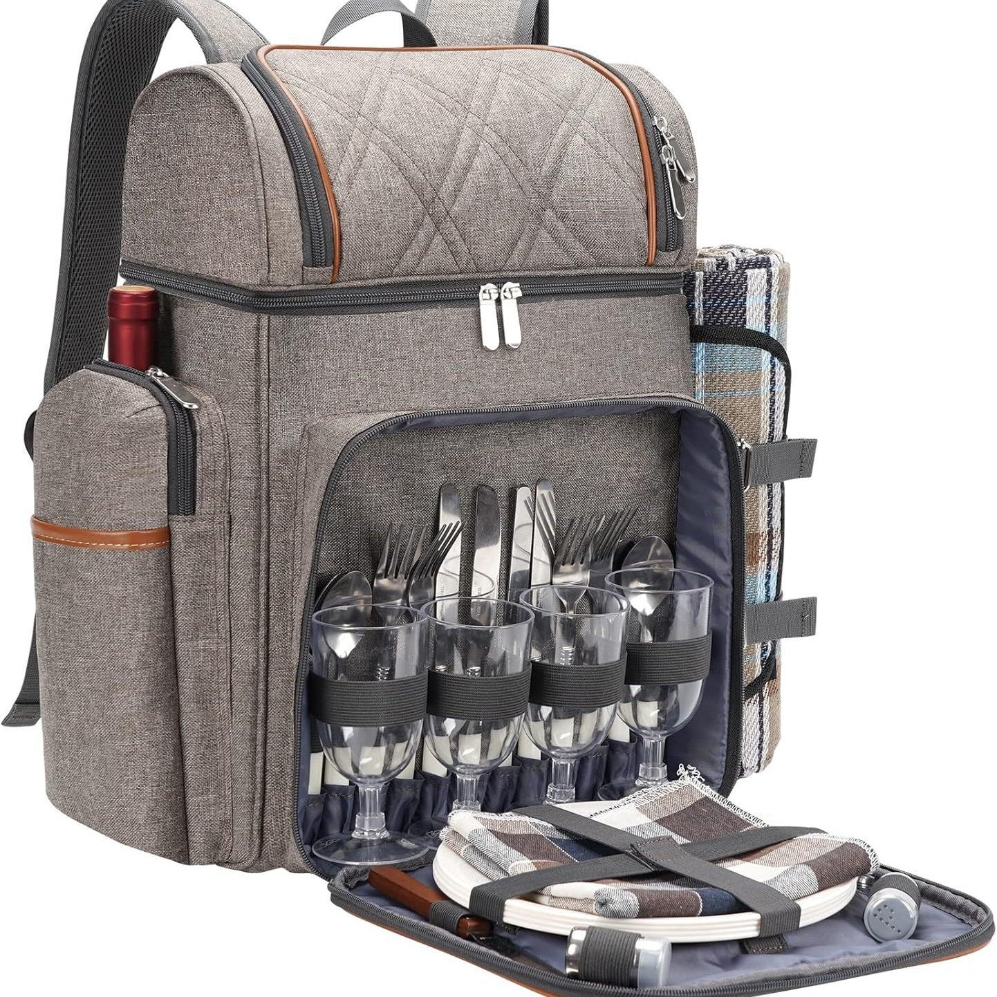 Picnic backpack for 4 people
