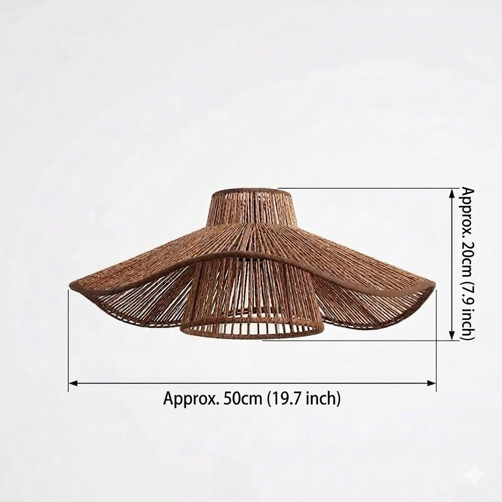 Handmade Braided Hemp Rope Lamp Shade (Shade Only)