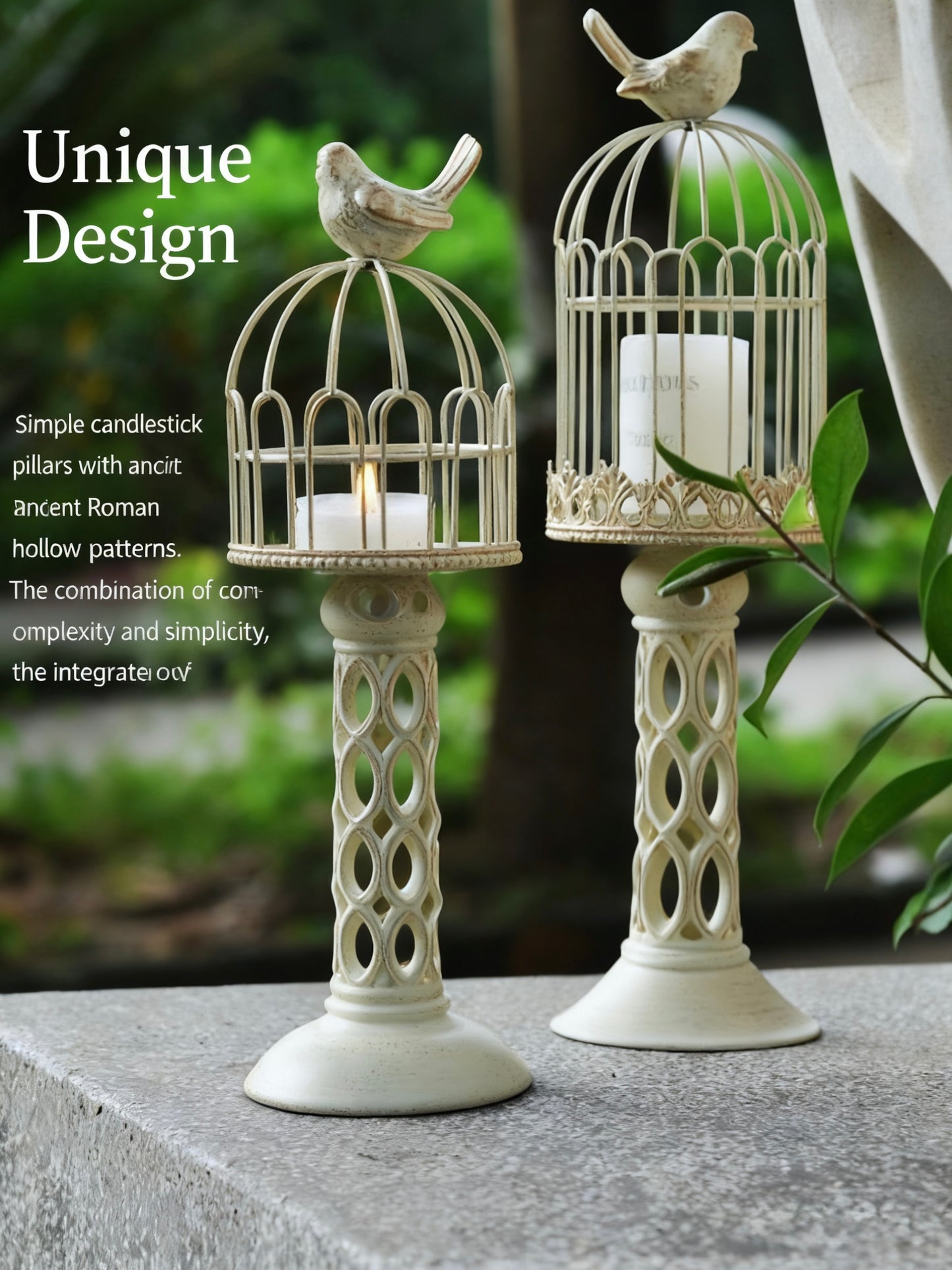 1 pair Birdcage candle holder 2 color