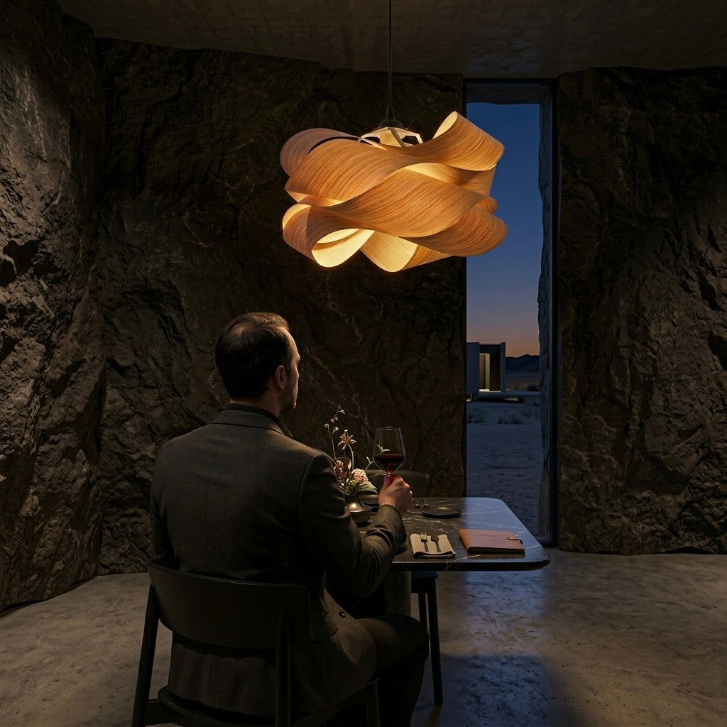 Natural Oak Wood Pendant Lampshade(shade only)