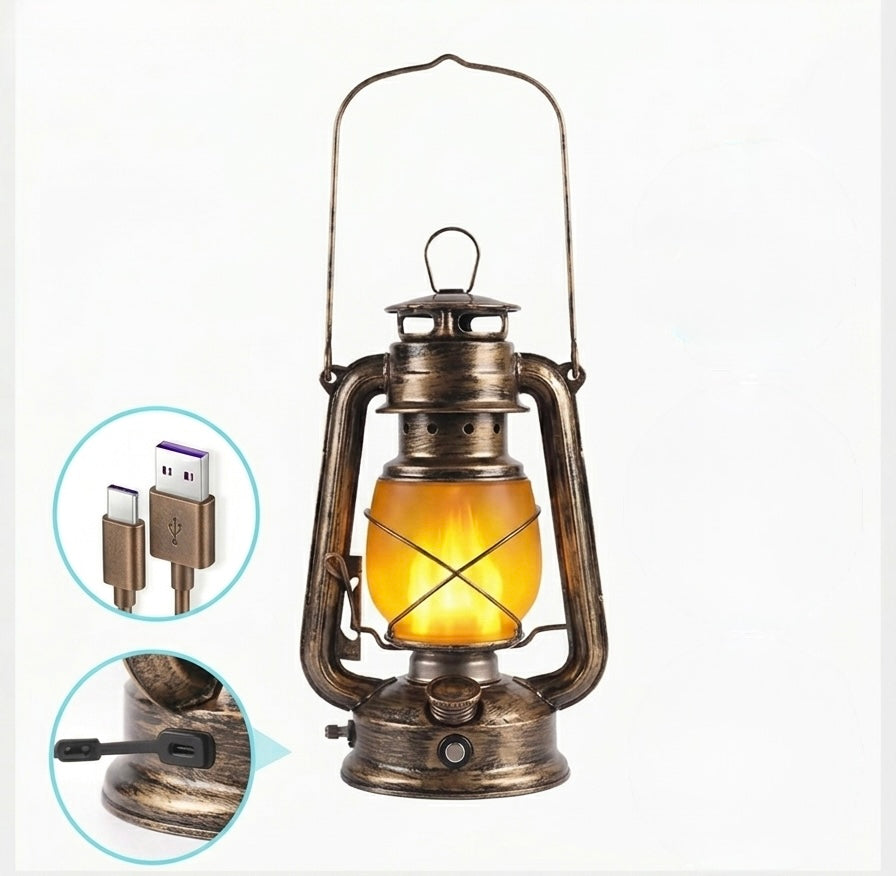 Old-Style Portable Glass Horse Lantern