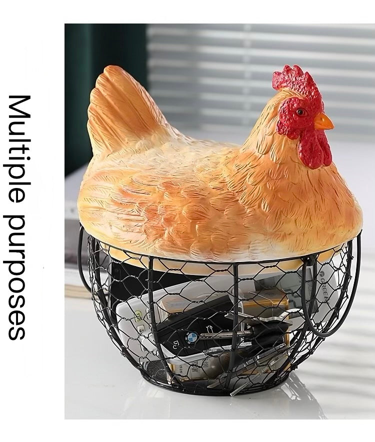 1pc Hen Storage Basket, Squirrel Storage Basket, Nut Storage Basket