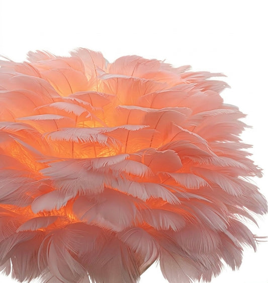 Artificial Feather Table Lamp