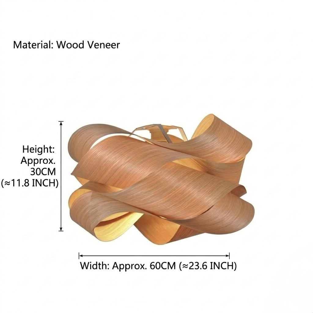 Natural Oak Wood Pendant Lampshade(shade only)