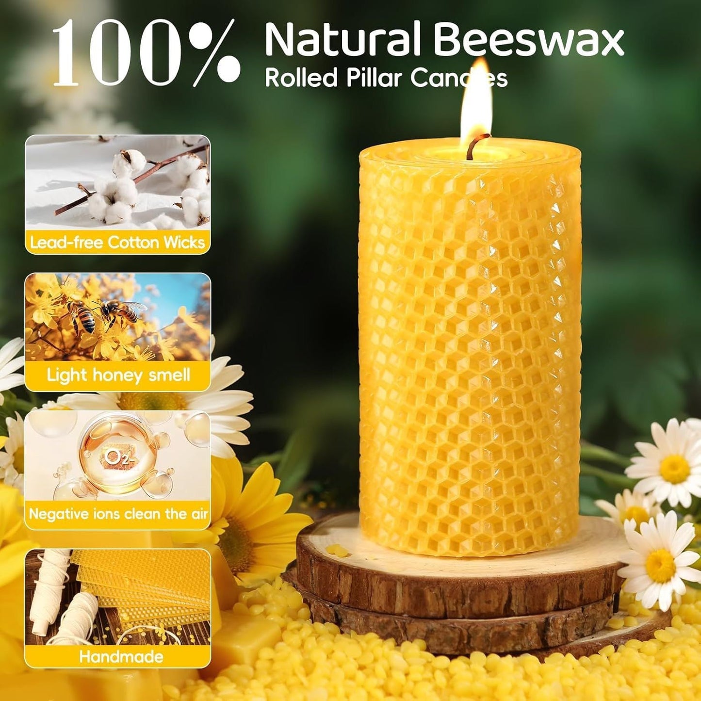 Natural Beeswax Candles